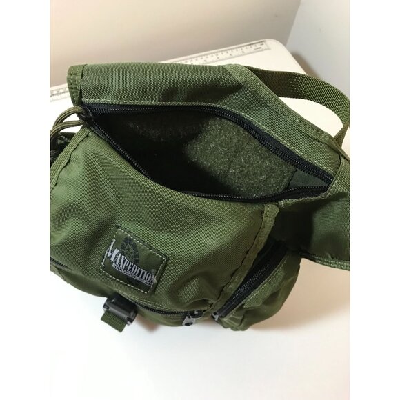Maxpedition Green Tactical Shoulder Bag With Multiple Compartments & Adjustable - Picture 12 of 16